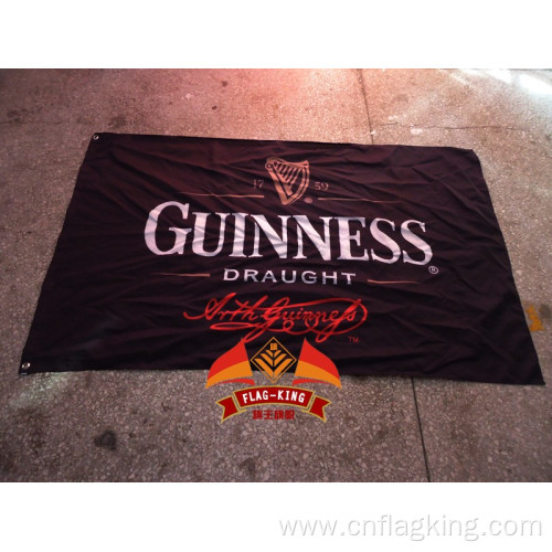 Guinness darught beer flag Bar promotions banner custom Guinness banner polyester flag